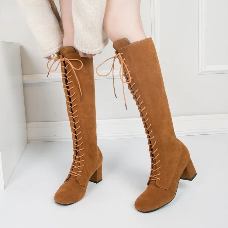 Fashion Lace-up Knee High Boots Women 2022 New Autumn Winter High Heel Shoes Woman Warm Long Snow Boots Zapatos De Mujer
Fashion Lace-up Knee High Boots Women 2022 New Autumn Winter High Heel Shoes Woman Warm Long Snow Boots Zapatos De Mujer