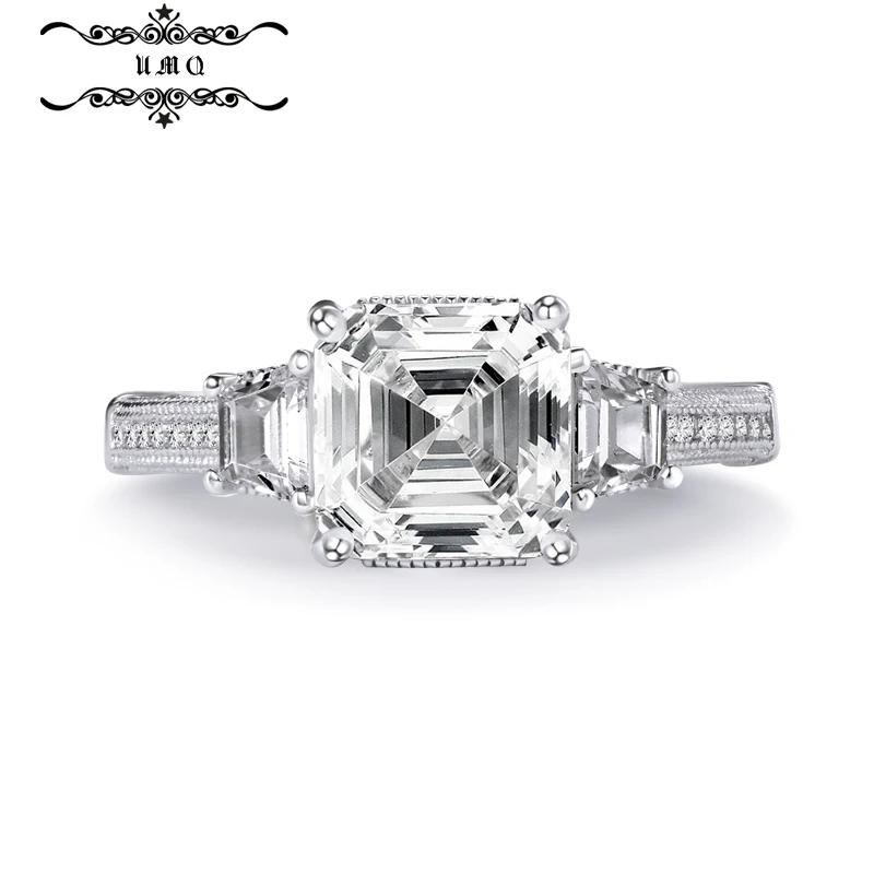Woman Ring 925 Sterling Silver Asscher Cut Sona Diamond Female Wedding Finger Rings Engagement Jewelry Gift
Woman Ring 925 Sterling Silver Asscher Cut Sona Diamond Female Wedding Finger Rings Engagement Jewelry Gift