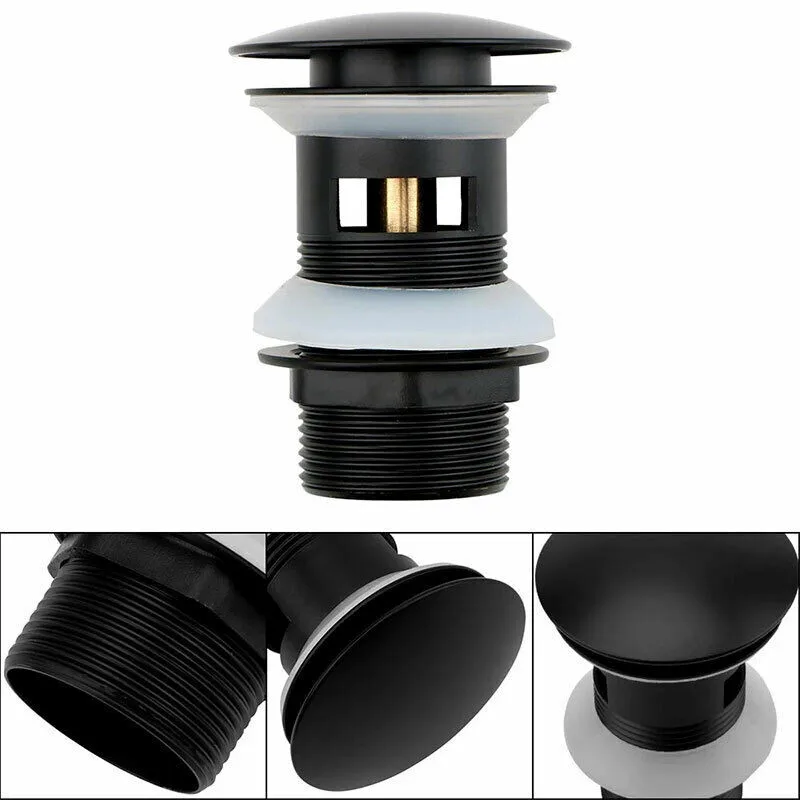 Bathroom Bath Plug Black-Pop Up Sink Basin Waste Slotted Unslotted Click Clack Overflow Bathroom Basin Sink Drain Plugs
Bathroom Bath Plug Black-Pop Up Sink Basin Waste Slotted Unslotted Click Clack Overflow Bathroom Basin Sink Drain Plugs