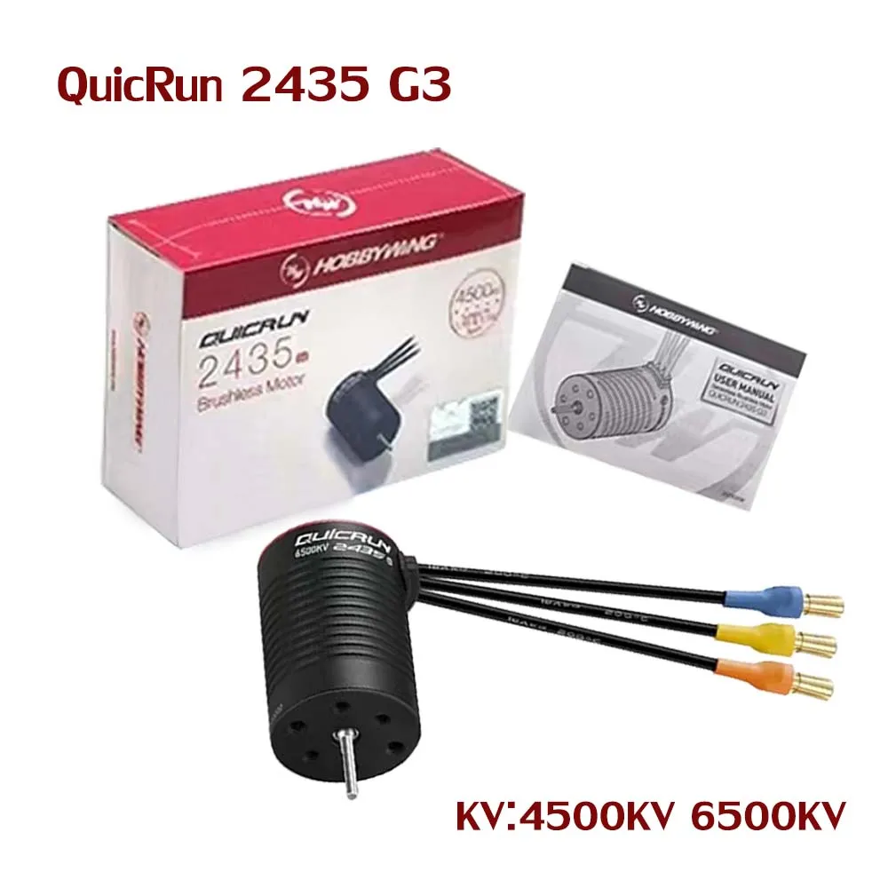 HOBBYWING QuicRun 2435 SL G3 Brushless Motor 4500KV/6500KV for 1:16 1:18 RC Off road truck remote control car accessories 
HOBBYWING QuicRun 2435 SL G3 Brushless Motor 4500KV/6500KV for 1:16 1:18 RC Off road truck remote control car accessories