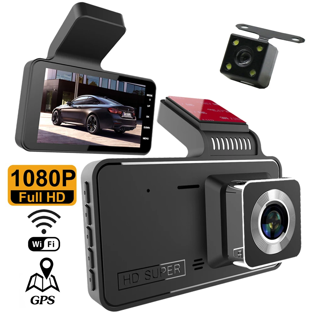 Автомобильный видеорегистратор WiFi Full HD 1080P, видеорегистратор с камерой заднего вида, зеркальный видеорегистратор, телефон с монитором парковки
Автомобильный видеорегистратор WiFi Full HD 1080P, видеорегистратор с камерой заднего вида, зеркальный видеорегистратор, телефон с монитором парковки