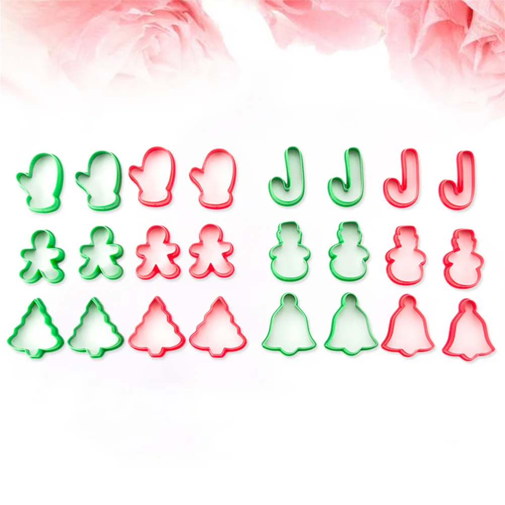 

24 Pcs Christmas Cake Mould Chocolate Mold Baking Crackers Biscuit Cookie Molds