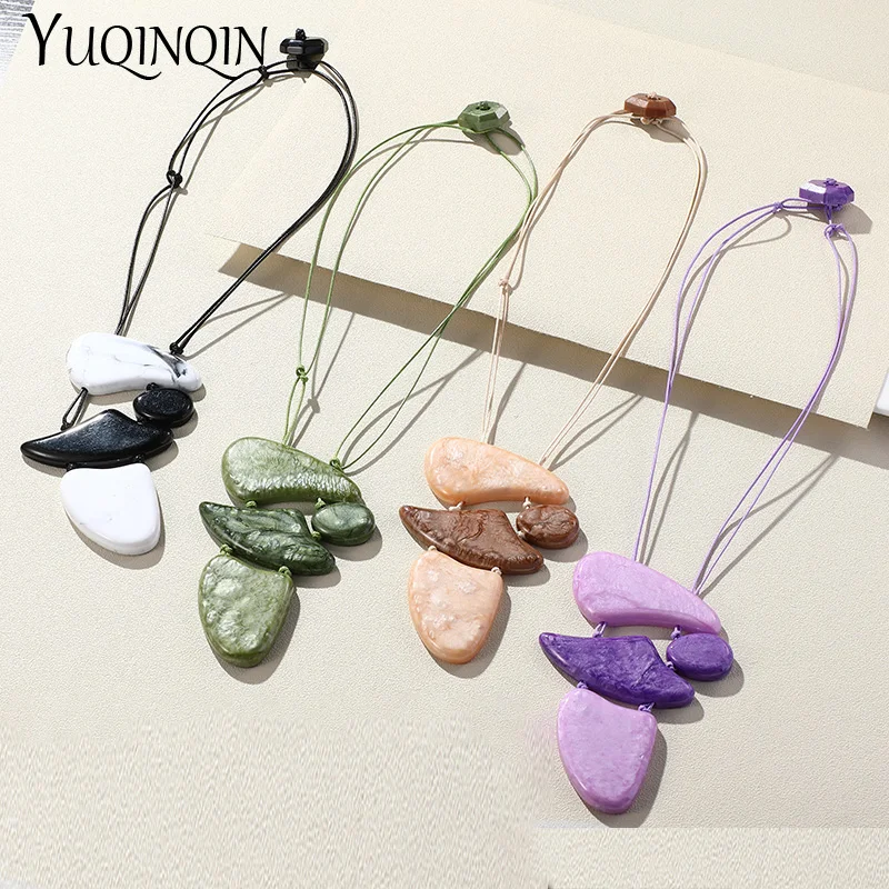 Trendy Colorful Acrylic Pendant Necklace For Women Long Big Rope Chain Necklace for Grils Vintage Jewelry 2023 New Korean Gifts
Trendy Colorful Acrylic Pendant Necklace For Women Long Big Rope Chain Necklace for Grils Vintage Jewelry 2023 New Korean Gifts