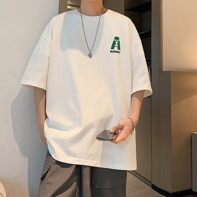 Summer Young Men Short Sleeve T-shirt Male Korean Version Loose Fashion T-shirt Students Handsome Half Sleeve Pure Cotton
Summer Young Men Short Sleeve T-shirt Male Korean Version Loose Fashion T-shirt Students Handsome Half Sleeve Pure Cotton