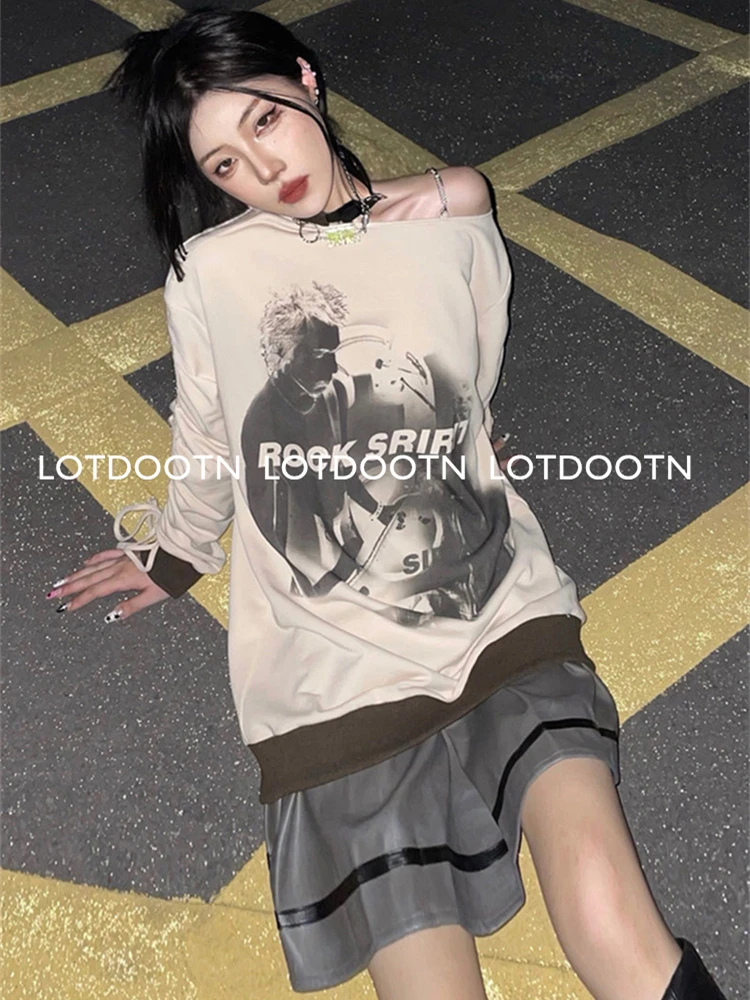 Винтажный Свитшот LOTDOOTN Y2k, уличная одежда, Женский пуловер оверсайз с открытыми плечами в американском стиле, модные худи-чокер с принтом
Винтажный Свитшот LOTDOOTN Y2k, уличная одежда, Женский пуловер оверсайз с открытыми плечами в американском стиле, модные худи-чокер с принтом
