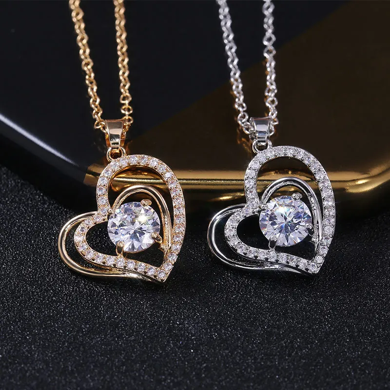 Hot Trendy Hollow Heart Round Zircon Wedding Necklace For Women Gold/Silver Color Female Jewelry Engagement Party Valentine Gift
Hot Trendy Hollow Heart Round Zircon Wedding Necklace For Women Gold/Silver Color Female Jewelry Engagement Party Valentine Gift