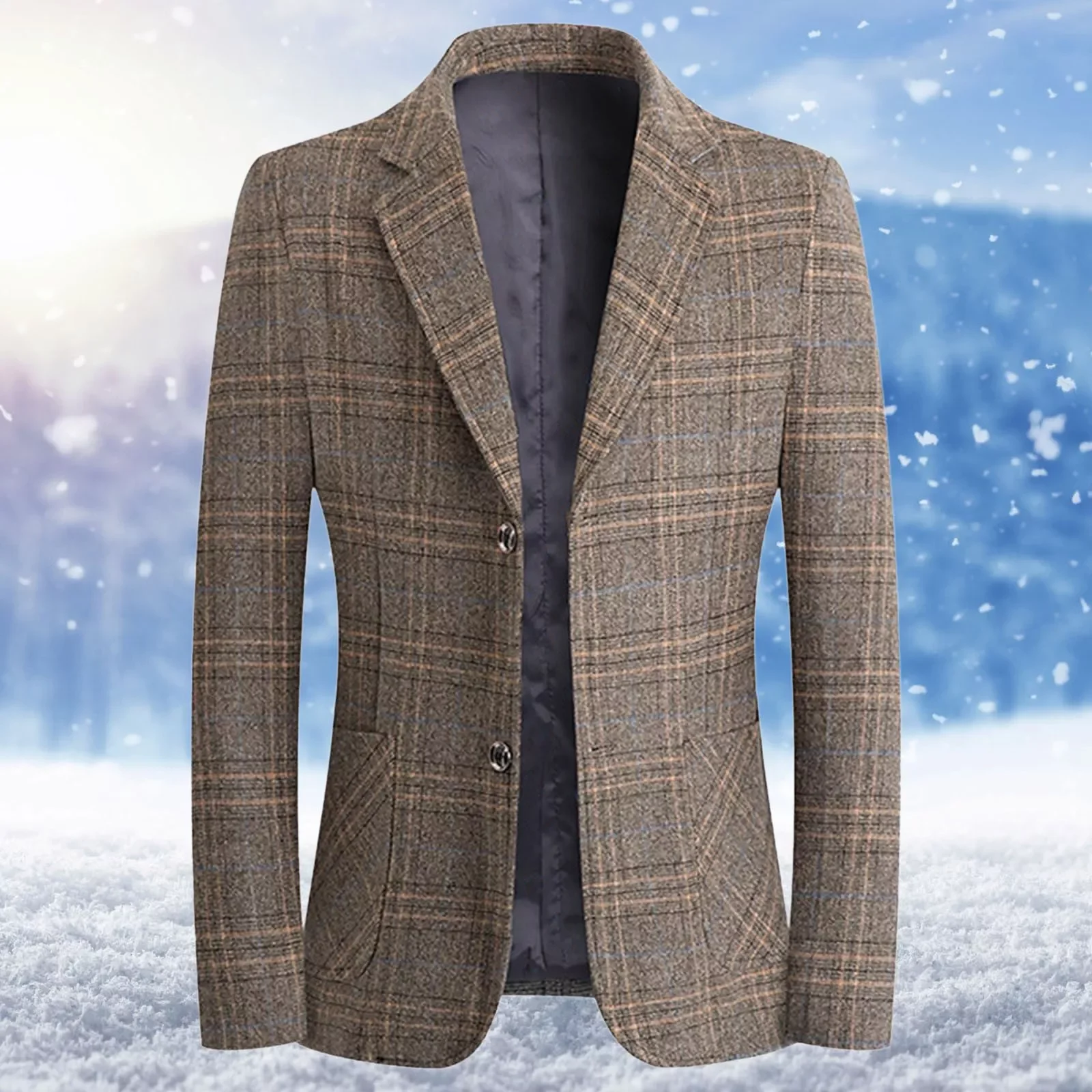 NEW IN Mens Autumn And Winter Plaid Brushed Suit Collar Single Two Buttons Slim Fit Round Hem Pocket Suit Jacket Mens Tuxedo 
NEW IN Mens Autumn And Winter Plaid Brushed Suit Collar Single Two Buttons Slim Fit Round Hem Pocket Suit Jacket Mens Tuxedo