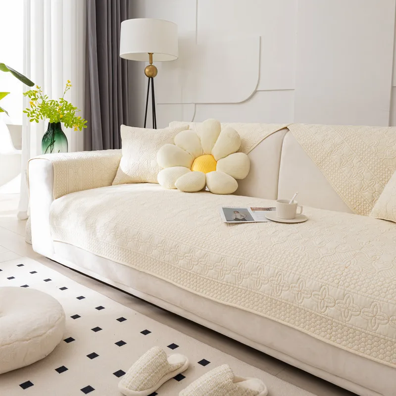 Four Seasons Universal Modern Simple Non-Slip Sofa Cushion Towel Washed Cotton Solid Color Quilted Leaves Sofa Cushion
Four Seasons Universal Modern Simple Non-Slip Sofa Cushion Towel Washed Cotton Solid Color Quilted Leaves Sofa Cushion