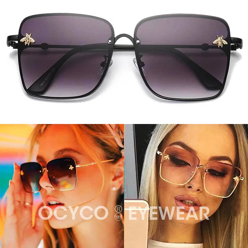 OCYCO 2023 New Fashion Lady Oversize Rimless Square Bee Sunglasses Women Men Small Glasses Gradient Sun Glasses Female UV400
OCYCO 2023 New Fashion Lady Oversize Rimless Square Bee Sunglasses Women Men Small Glasses Gradient Sun Glasses Female UV400