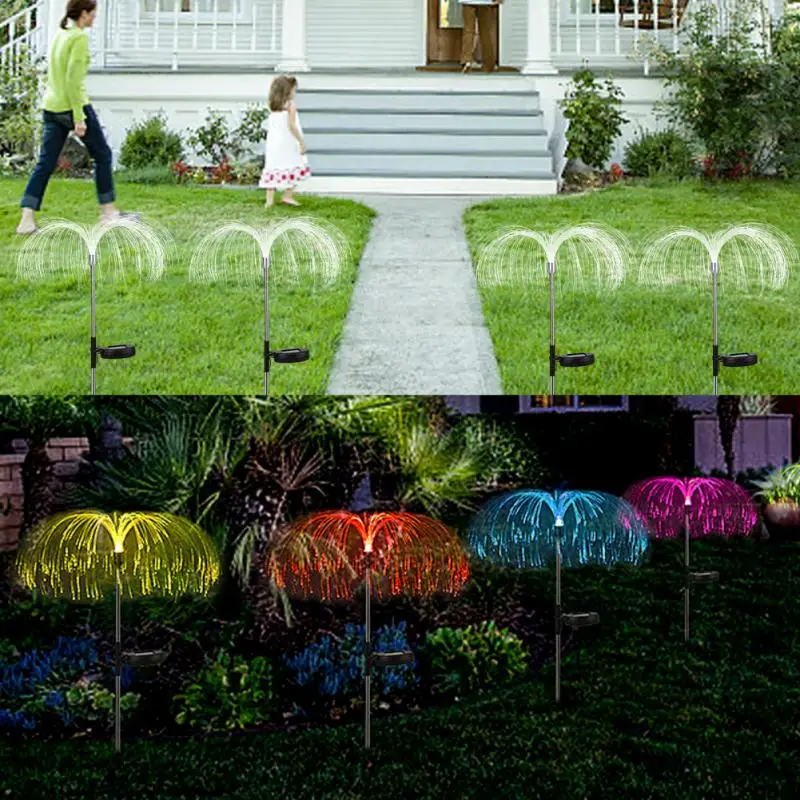 2pcs LED Solar Light Outdoor Fiber Optic Jellyfish Colorful Lamp Color Changing Garden Ground Lawn Pathway Street Lighting Decor
2pcs LED Solar Light Outdoor Fiber Optic Jellyfish Colorful Lamp Color Changing Garden Ground Lawn Pathway Street Lighting Decor