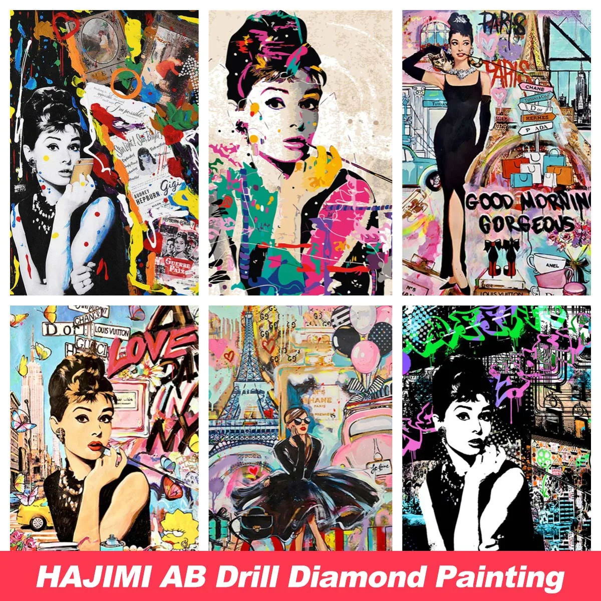Graffiti Art Fashion Paris Audrey Hepburn DIY 5D Diamond Painting Full Round Square Diamond Mosaic Embroidery Home Decor
Graffiti Art Fashion Paris Audrey Hepburn DIY 5D Diamond Painting Full Round Square Diamond Mosaic Embroidery Home Decor