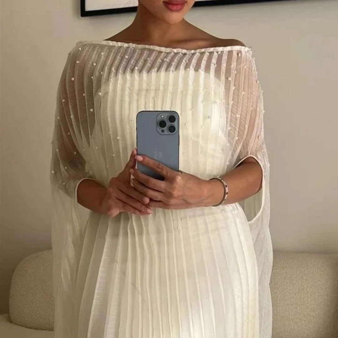 Fairytale Strapless Prom Dresses Tulle Perspective White Grace Sequins Ankle-Length Wedding Party Sleeveless Women 2023
Fairytale Strapless Prom Dresses Tulle Perspective White Grace Sequins Ankle-Length Wedding Party Sleeveless Women 2023
