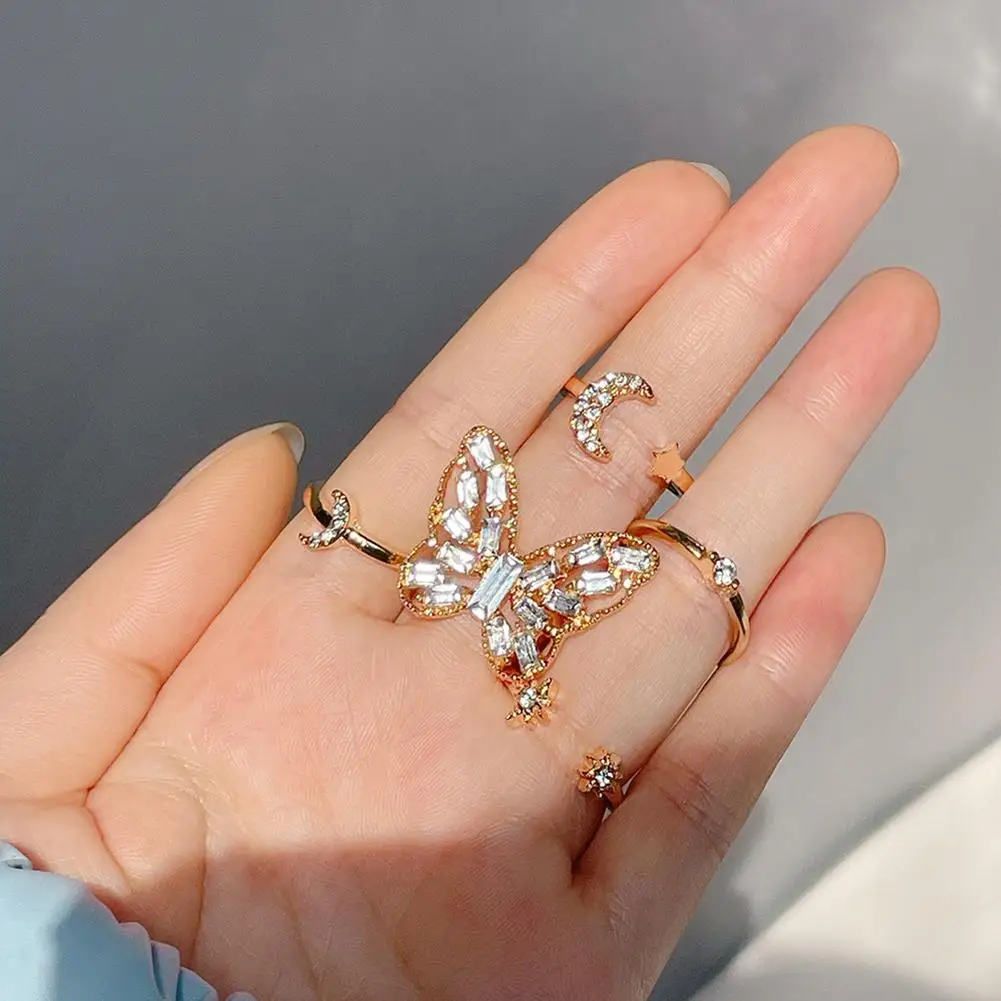 2022 5pcs/set Women Alloy Finger Rings Set Creative Simple Retro Butterfly Rhinestone Ring Hand Jewelry Knuckle Ring Set Gift
2022 5pcs/set Women Alloy Finger Rings Set Creative Simple Retro Butterfly Rhinestone Ring Hand Jewelry Knuckle Ring Set Gift