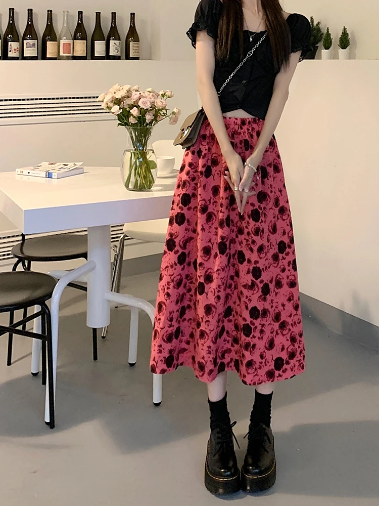 Women Long Skirt 2022 Summer Vintage Midi A Line High Waist Floral Pleated Long Skirts Female(77090
Women Long Skirt 2022 Summer Vintage Midi A Line High Waist Floral Pleated Long Skirts Female(77090