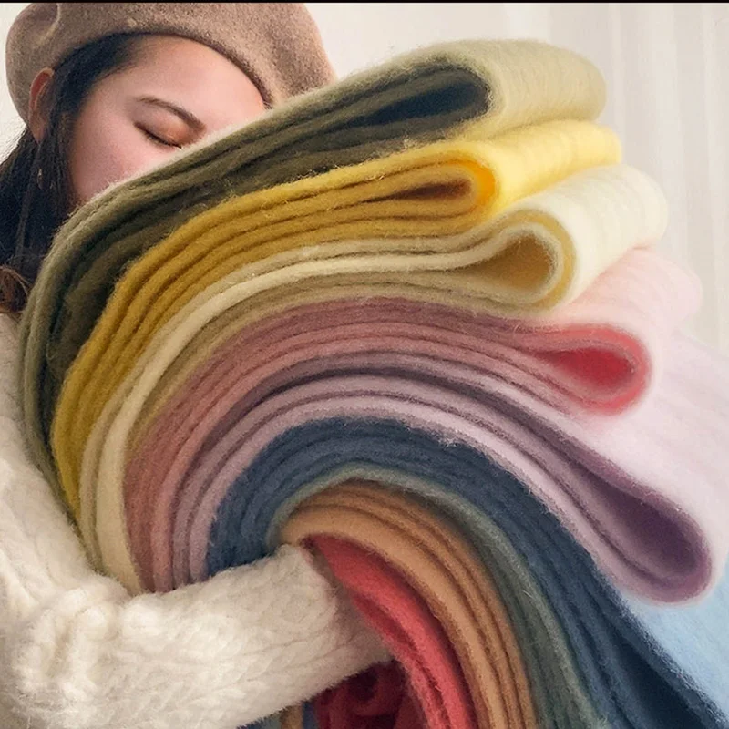 Luxury Warm Winter Cashmere Scarf Women Soft Fluffy Solid Color Long Tassel Scarves Plush Scarf Thick Warm Pashmina Shawls Wraps
Luxury Warm Winter Cashmere Scarf Women Soft Fluffy Solid Color Long Tassel Scarves Plush Scarf Thick Warm Pashmina Shawls Wraps