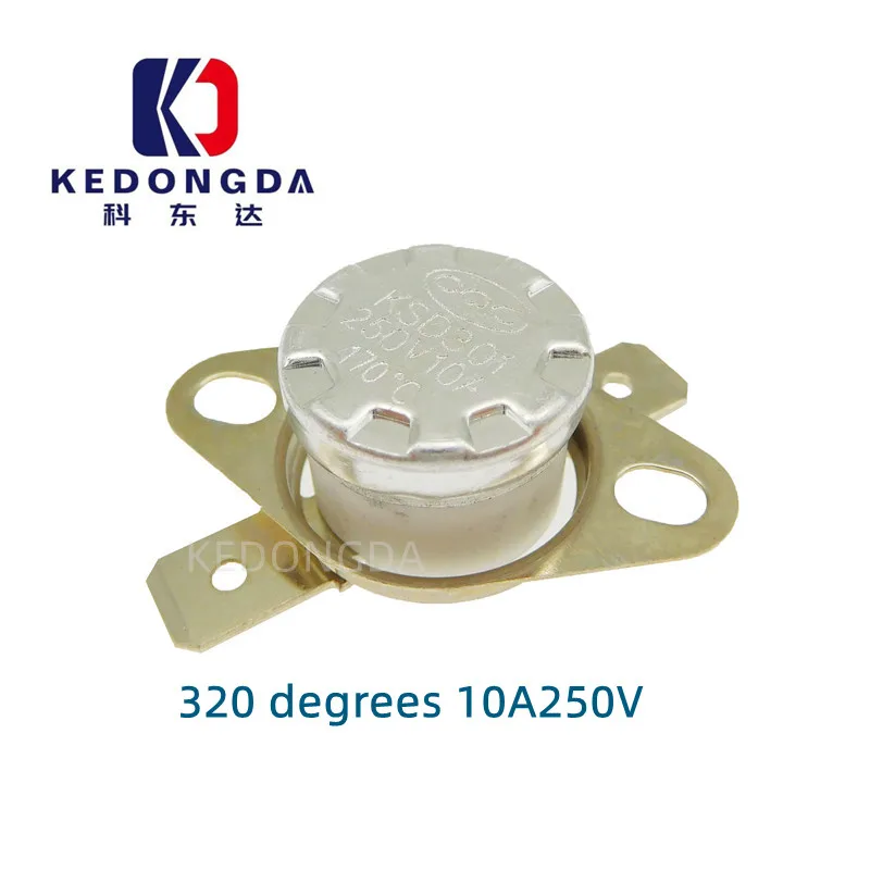 Temperature control switch KSD301 320 degrees 10A250V normally closed ceramic body jump type temperature switch
Temperature control switch KSD301 320 degrees 10A250V normally closed ceramic body jump type temperature switch