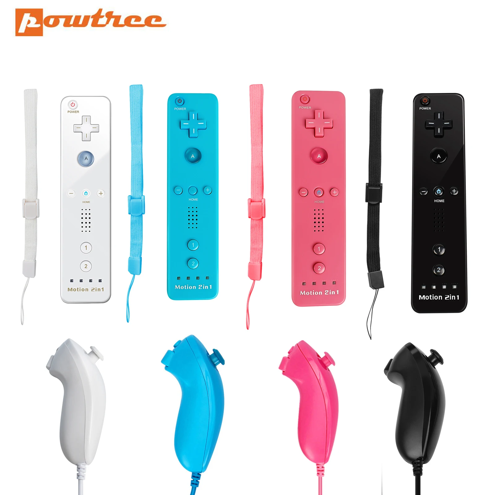 Powtree Wireless Gamepad Controller For Nintendo Wii Console Nunchuck Wii Remote Control Optional Motion Plus Joystick
Powtree Wireless Gamepad Controller For Nintendo Wii Console Nunchuck Wii Remote Control Optional Motion Plus Joystick