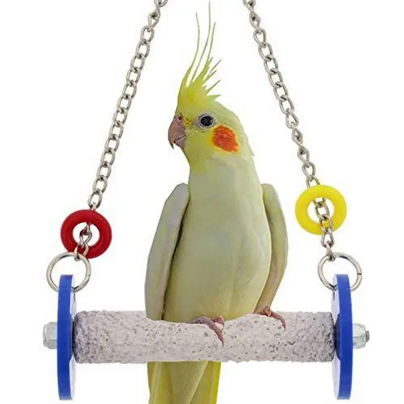 

Bird Cage Perch Swing Shatterproof Safe Parrot Perch Toy For Cage Sturdy Bird Chewing Supply Keeps Nails And Beak In Top