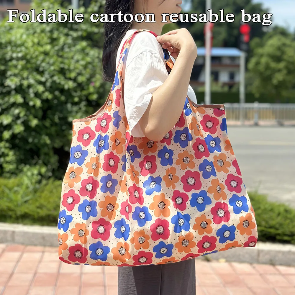 Large Tote Bag ECO Reusable Shopping Bag Flowers Animals Print Foldable Recycle Portable Shoulder Bag Handbags Pouch Storage Bag
Large Tote Bag ECO Reusable Shopping Bag Flowers Animals Print Foldable Recycle Portable Shoulder Bag Handbags Pouch Storage Bag
