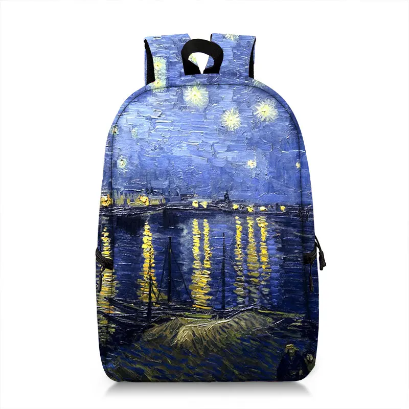 Oil Painting By Van Gogh Backpack Starry Night Sunflower Skeleton Women Rucksack Men Canvas Shoulder Travel Bags Laptop Backpack
Oil Painting By Van Gogh Backpack Starry Night Sunflower Skeleton Women Rucksack Men Canvas Shoulder Travel Bags Laptop Backpack