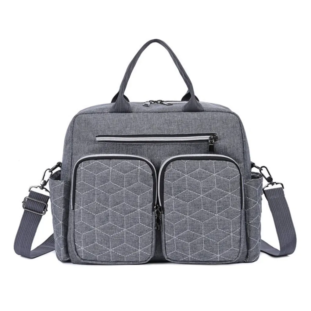 

Nylon Mommy Bag Multi-pocket Replacement Casual Single Shoulder Thermal Zipper Outdoor Camping Feeder Storage Handbag