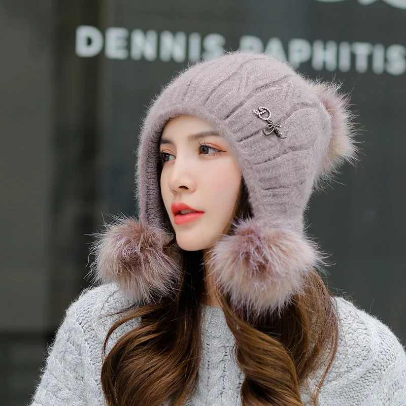 Winter New Woolen Hats Women's Hats Knitted Hats Warm Ear Protection Caps Solid Color Simple Fashion Beanies Female Cap
Winter New Woolen Hats Women's Hats Knitted Hats Warm Ear Protection Caps Solid Color Simple Fashion Beanies Female Cap