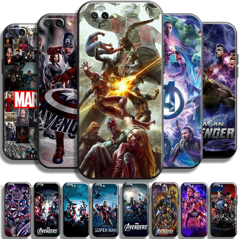 

Marvel Avengers Cover Case For Huawei Honor 10 10i 9 9A 10X 9X Lite Pro Phone Case Shell Funda Soft Carcasa Liquid Silicon