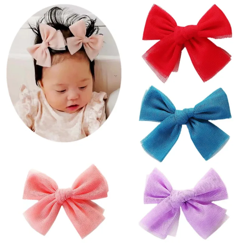 2Pcs/Lot Mesh Large Hair Bows With Clips For Baby Girls Hair Clip Princess Hairpin Solid Hair Barrette Hair Accessories Headwear
2Pcs/Lot Mesh Large Hair Bows With Clips For Baby Girls Hair Clip Princess Hairpin Solid Hair Barrette Hair Accessories Headwear