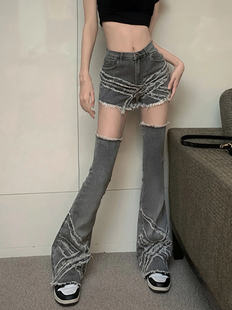 2022 Autumn Slim Tassel Flare Pants Woman Vintage Bodycon Denim Trousers Casual Design Korean Style Fashion Jeans High Waist
2022 Autumn Slim Tassel Flare Pants Woman Vintage Bodycon Denim Trousers Casual Design Korean Style Fashion Jeans High Waist