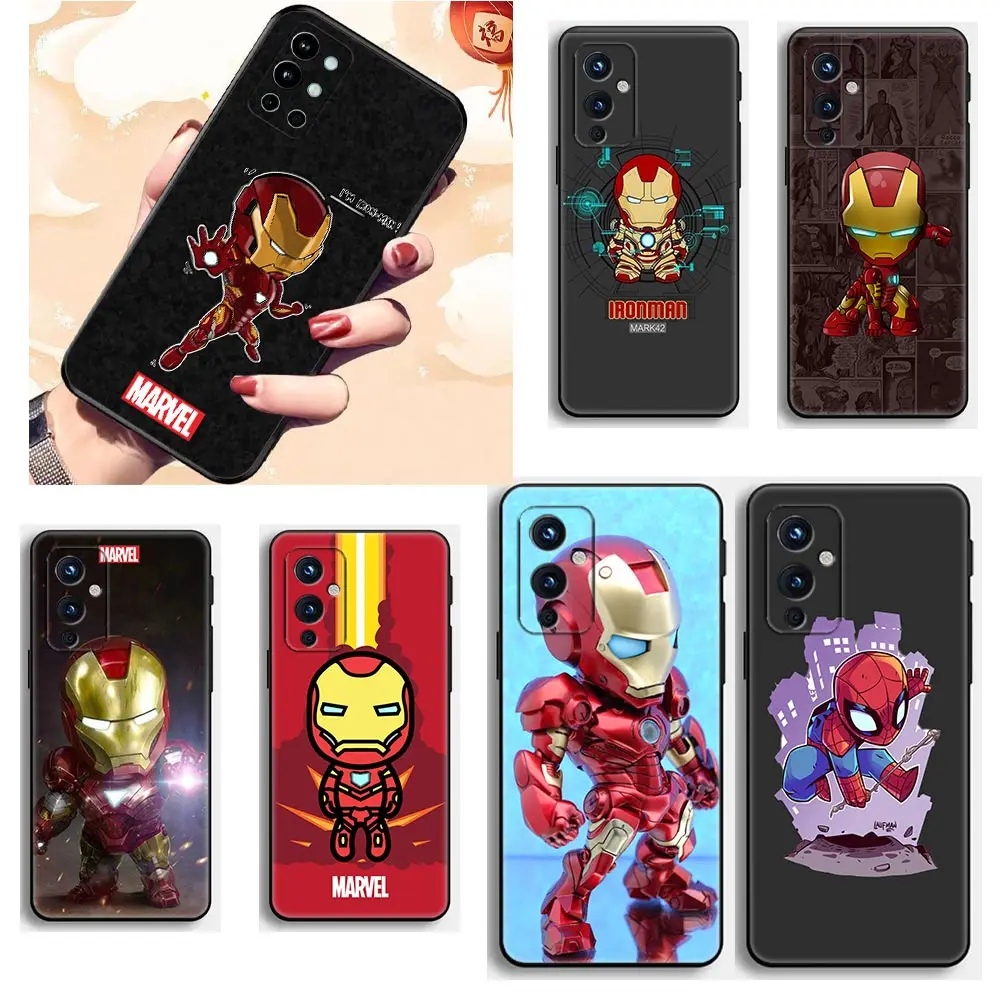 

Anime Cartoon Marvel Iron Man Coque Funda Case for Oneplus 9 9R Z 7 7T 8 8T 9TR 10 Nord 2 CE N200 N100 N10 Pro 5G TPU Cases Capa