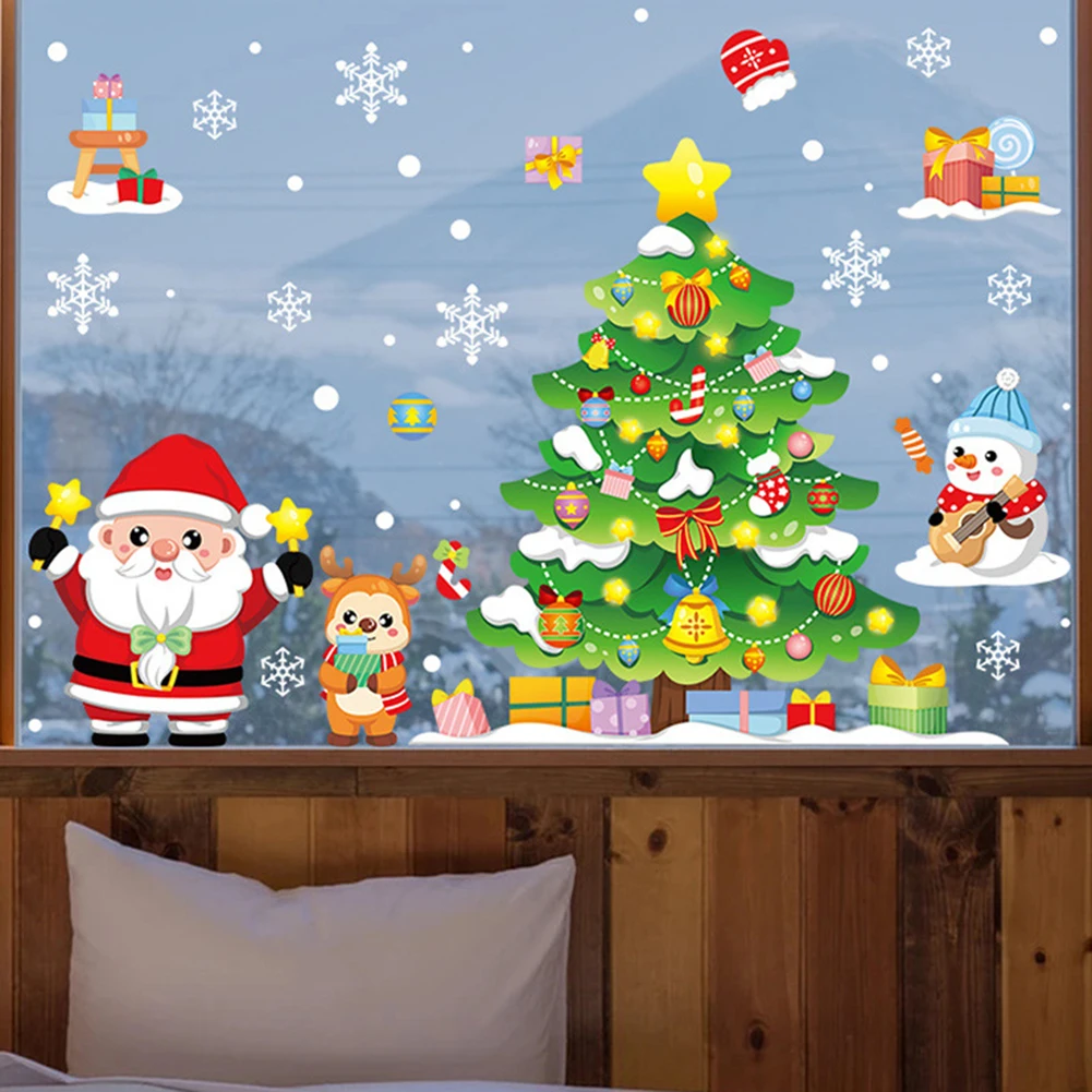 Window Stickers Christmas Sticker Christmas Holiday Electrostatic Stickers PVC Paste Multiple Times Translucent Material New
Window Stickers Christmas Sticker Christmas Holiday Electrostatic Stickers PVC Paste Multiple Times Translucent Material New