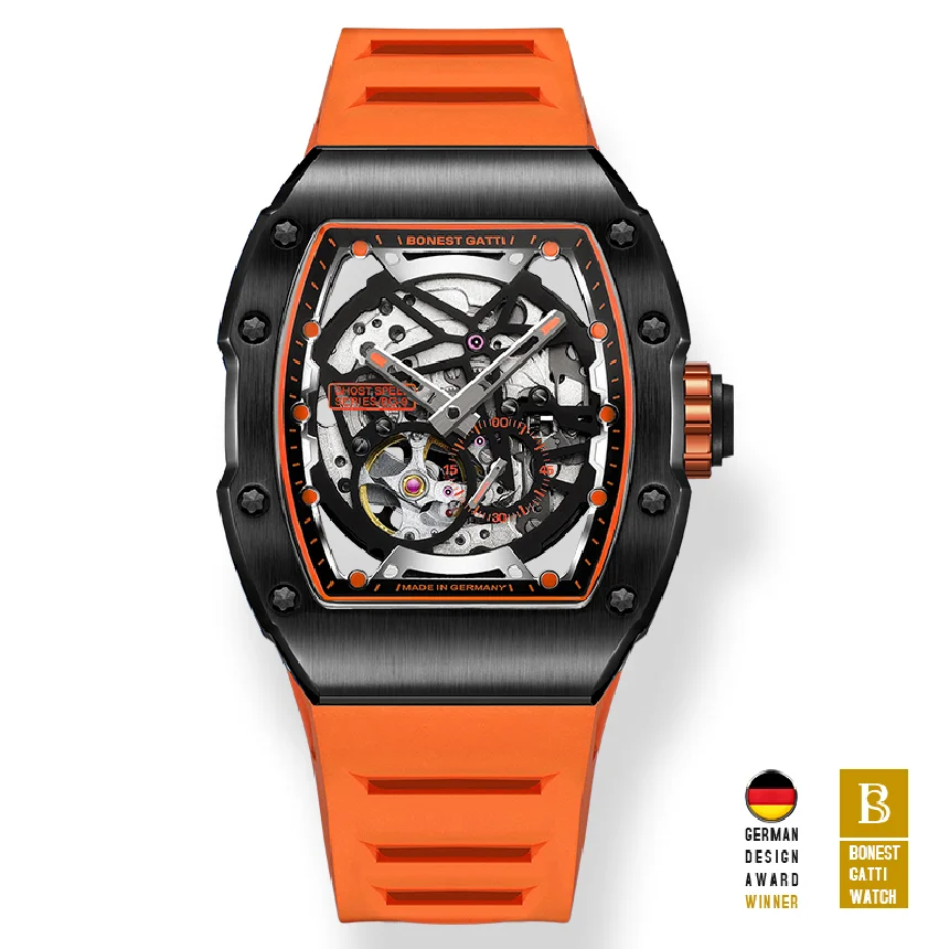 BONEST GATTI Men Automatic Watch Top Luxury Brand Fashion Tonneau Mechanical Wristwatch Waterproof Sapphire Luminous Punk Rubber
BONEST GATTI Men Automatic Watch Top Luxury Brand Fashion Tonneau Mechanical Wristwatch Waterproof Sapphire Luminous Punk Rubber