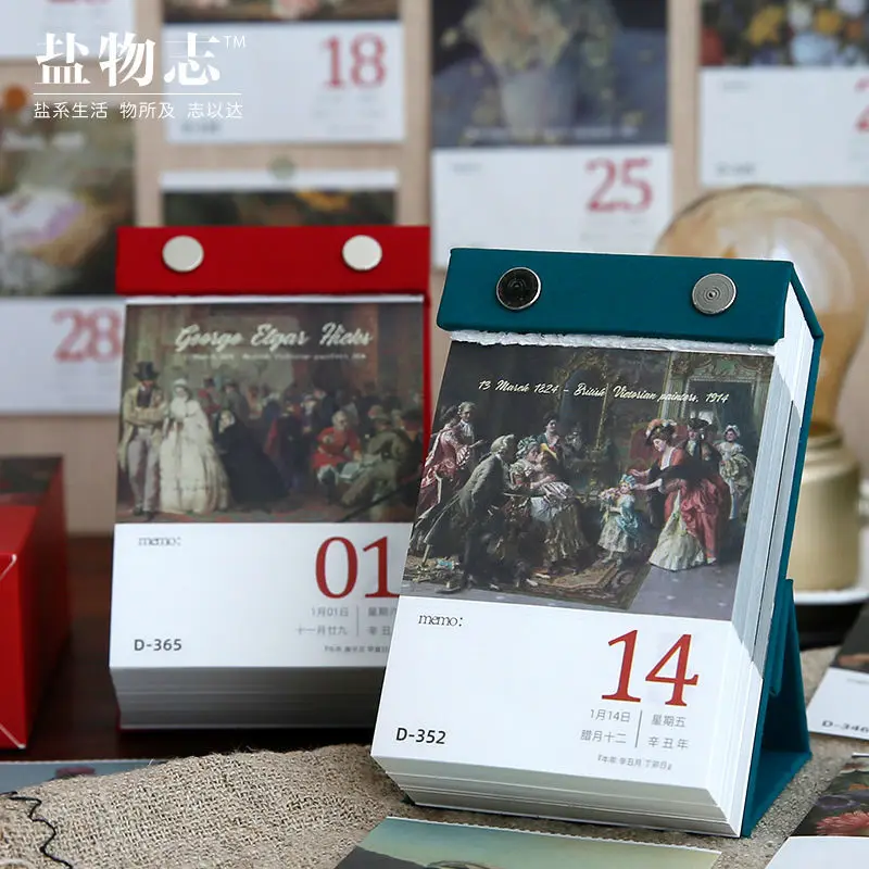 2022 creative light retro literary oil painting 365 day desk calendar desktop decoration hand account collage decoration calenda
2022 creative light retro literary oil painting 365 day desk calendar desktop decoration hand account collage decoration calenda