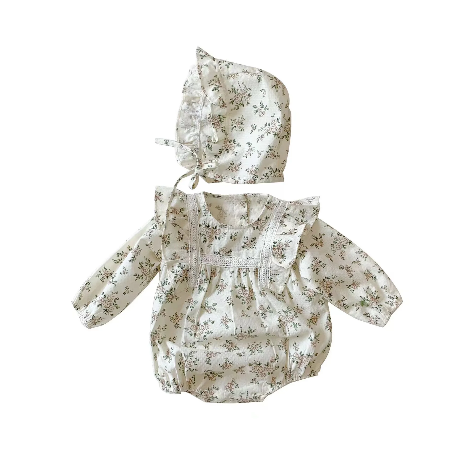 2022 Korean Lace Ruffle Baby Girl Romper With Hat Set Infant Vintage Floral Long Sleeve Jumpsuit Toddler Cute Baby Sweet Clothes
2022 Korean Lace Ruffle Baby Girl Romper With Hat Set Infant Vintage Floral Long Sleeve Jumpsuit Toddler Cute Baby Sweet Clothes