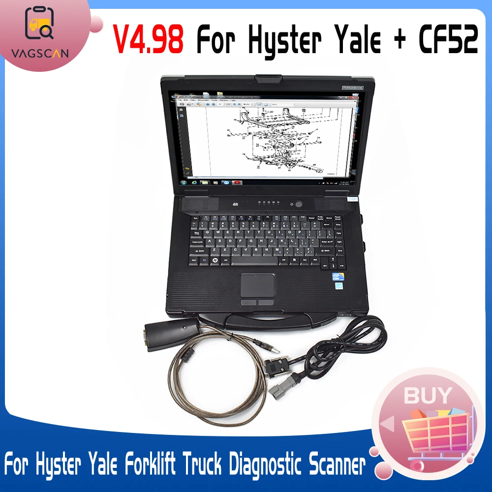 

CF52 CPU I5/I3 Laptop Diagnostic for Hyster Yale PC Service Tool Ifak Forklift Diagnostic Interface Tools