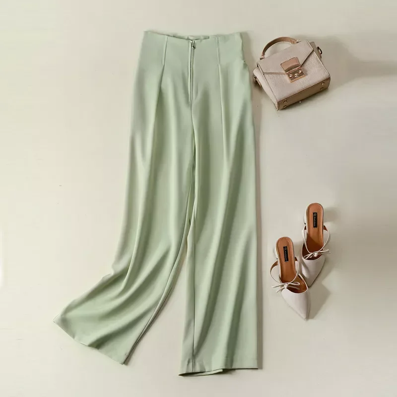 2022New New Spring Women Pants Casual High Waist Women Casual Long Pants Female Trousers Outwear Pure Color Stright Pants
2022New New Spring Women Pants Casual High Waist Women Casual Long Pants Female Trousers Outwear Pure Color Stright Pants