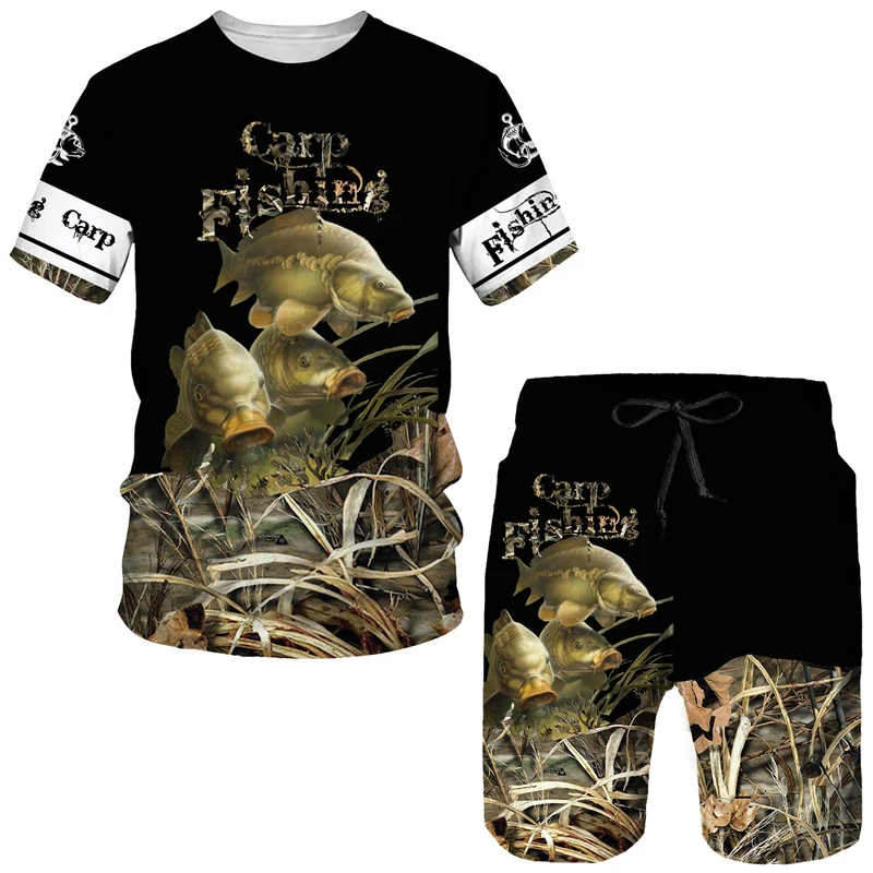 Summer Funny 3D Printed T-shirt/Shorts/Suit Carp Fishing Pattern Men's O-neck Short Sleeved Sportswear Set Cool 2 Pcs Tracksuits
Summer Funny 3D Printed T-shirt/Shorts/Suit Carp Fishing Pattern Men's O-neck Short Sleeved Sportswear Set Cool 2 Pcs Tracksuits