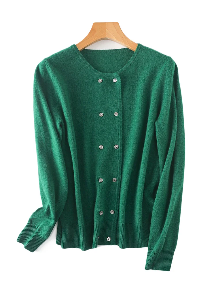 Women 100% Wool Cardigan Short Double Breasted O-Neck 2022 New Full Sleeve Soft Female Knitted Basic Model Sweater Solid Jacket
Women 100% Wool Cardigan Short Double Breasted O-Neck 2022 New Full Sleeve Soft Female Knitted Basic Model Sweater Solid Jacket