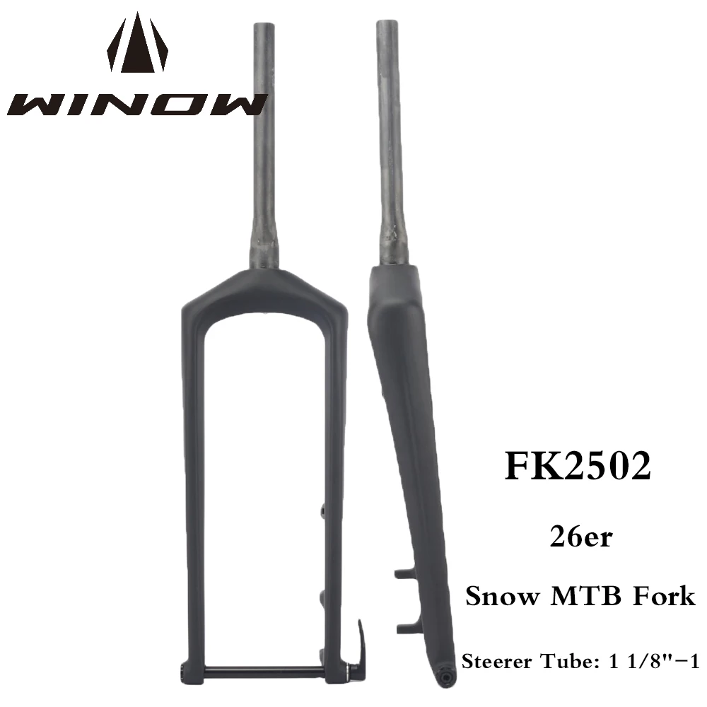 Winowsports 26ER Snow Bicycle MTB Carbon Fork Thru Axle 150X15mm Boost Disc Brake Mountain Bike Front Fork Bicycle Accessories
Winowsports 26ER Snow Bicycle MTB Carbon Fork Thru Axle 150X15mm Boost Disc Brake Mountain Bike Front Fork Bicycle Accessories