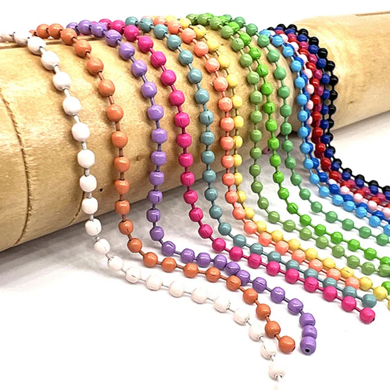 50Pcs Key Chain Color Bead Chain Lacquered Hang Tag Chain Candy Color DIY Jewelry Accessories
50Pcs Key Chain Color Bead Chain Lacquered Hang Tag Chain Candy Color DIY Jewelry Accessories