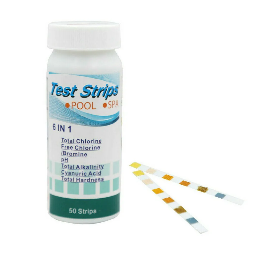 50pcs Chlorine Dip Spa Water Test Strips For Testing Tub Spa Swimming Pool PH Pool And Spa Supplies Testing Tools
50pcs Chlorine Dip Spa Water Test Strips For Testing Tub Spa Swimming Pool PH Pool And Spa Supplies Testing Tools