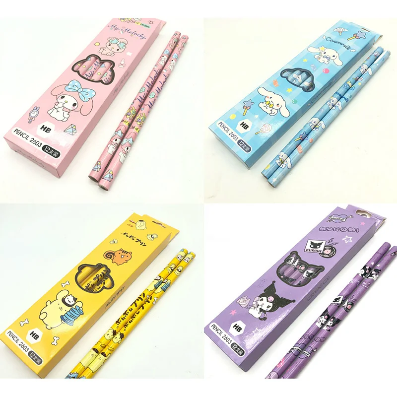 Kuromi My Melody Sanrio Kawaii Anime HB Pencils Girl Heart Cute Cartoon Cinnamoroll Students Writing Pen Stationery Toy for Girl
Kuromi My Melody Sanrio Kawaii Anime HB Pencils Girl Heart Cute Cartoon Cinnamoroll Students Writing Pen Stationery Toy for Girl
