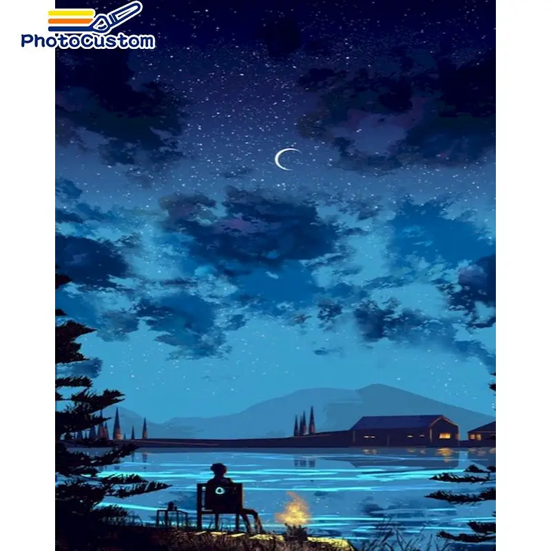 PhotoCustom DIY Pictures By Number the night moon Kits Home Decor Painting By Numbers Scenery Drawing On Canvas HandPainted Art
PhotoCustom DIY Pictures By Number the night moon Kits Home Decor Painting By Numbers Scenery Drawing On Canvas HandPainted Art