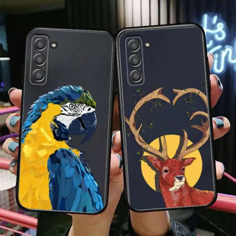 

Fashion Animal Eagle Hand Phone cover hull For SamSung Galaxy s6 s7 S8 S9 S10E S20 S21 S5 S30 Plus S20 fe 5G Lite Ultra Edge