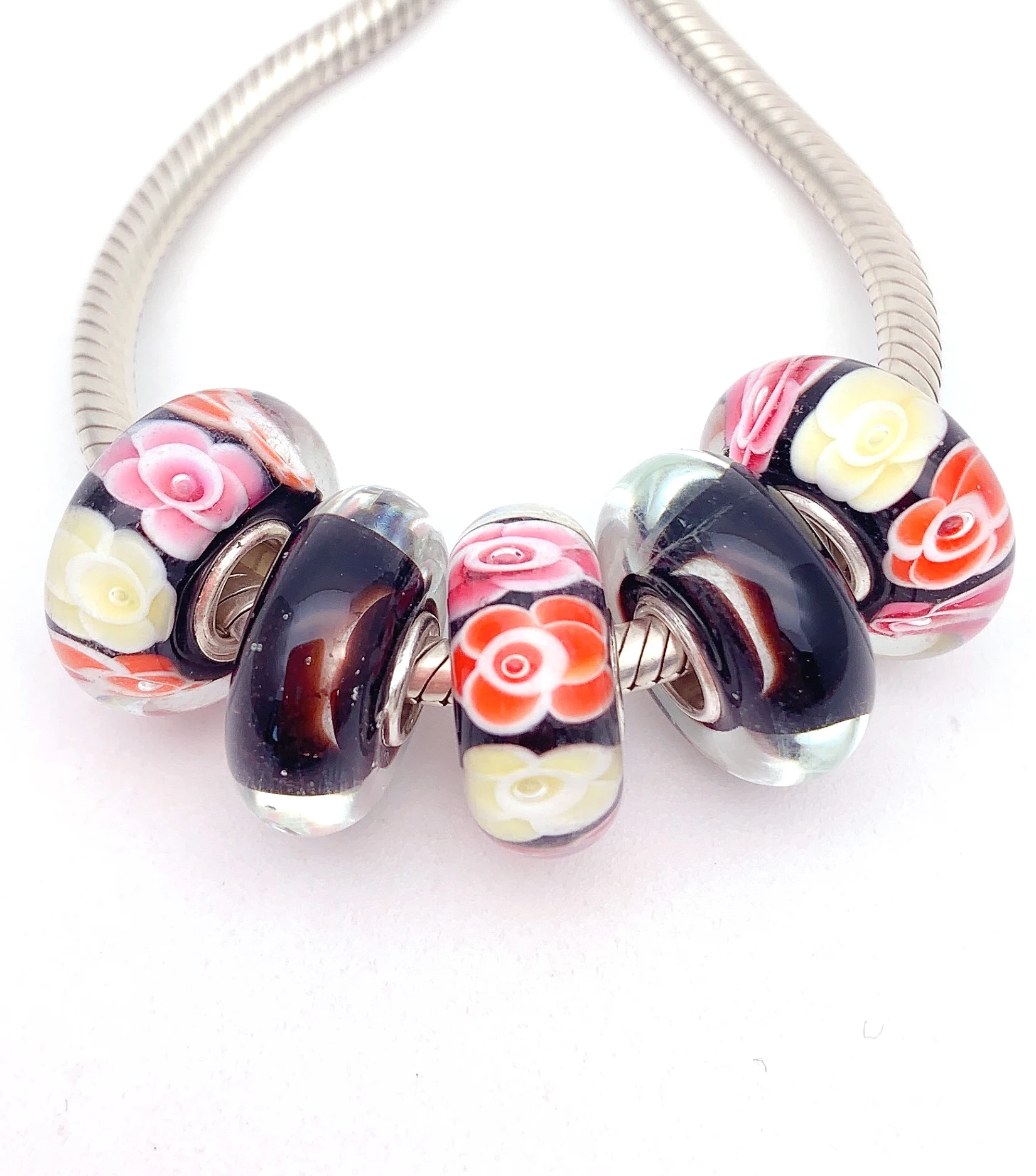 YG163 5X 100% Authenticity S925 Sterling Silver Beads Murano Glassbeads beads Fit European Charms Bracelet diy jewelry Lampwork
YG163 5X 100% Authenticity S925 Sterling Silver Beads Murano Glassbeads beads Fit European Charms Bracelet diy jewelry Lampwork