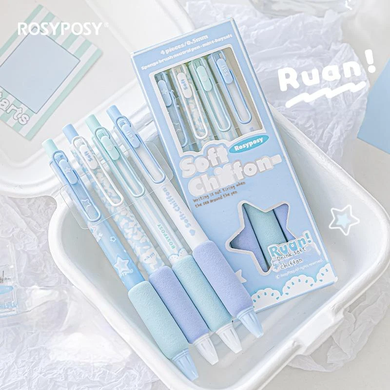 Cream With Color Series 4 Sponge Neutral Pens Student Handbook Diary Marker Key Press Action Pen School Student Supplies
Cream With Color Series 4 Sponge Neutral Pens Student Handbook Diary Marker Key Press Action Pen School Student Supplies