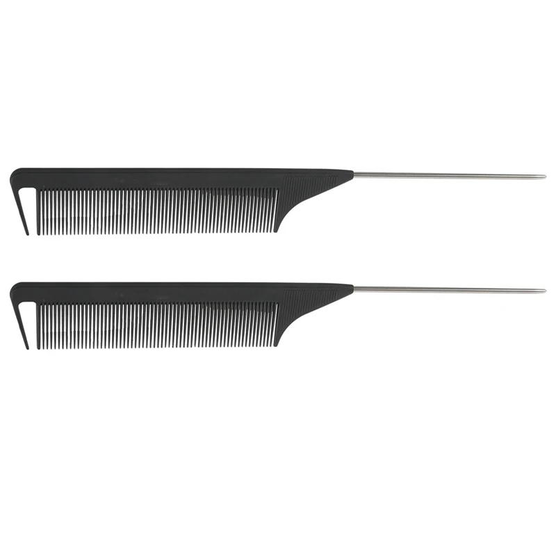 2Pcs Hot Fashion Black Fine-Tooth Comb Plastic And Metal Pin Anti-Static Hair Style Rat Tail Comb 220X28x4mm
2Pcs Hot Fashion Black Fine-Tooth Comb Plastic And Metal Pin Anti-Static Hair Style Rat Tail Comb 220X28x4mm