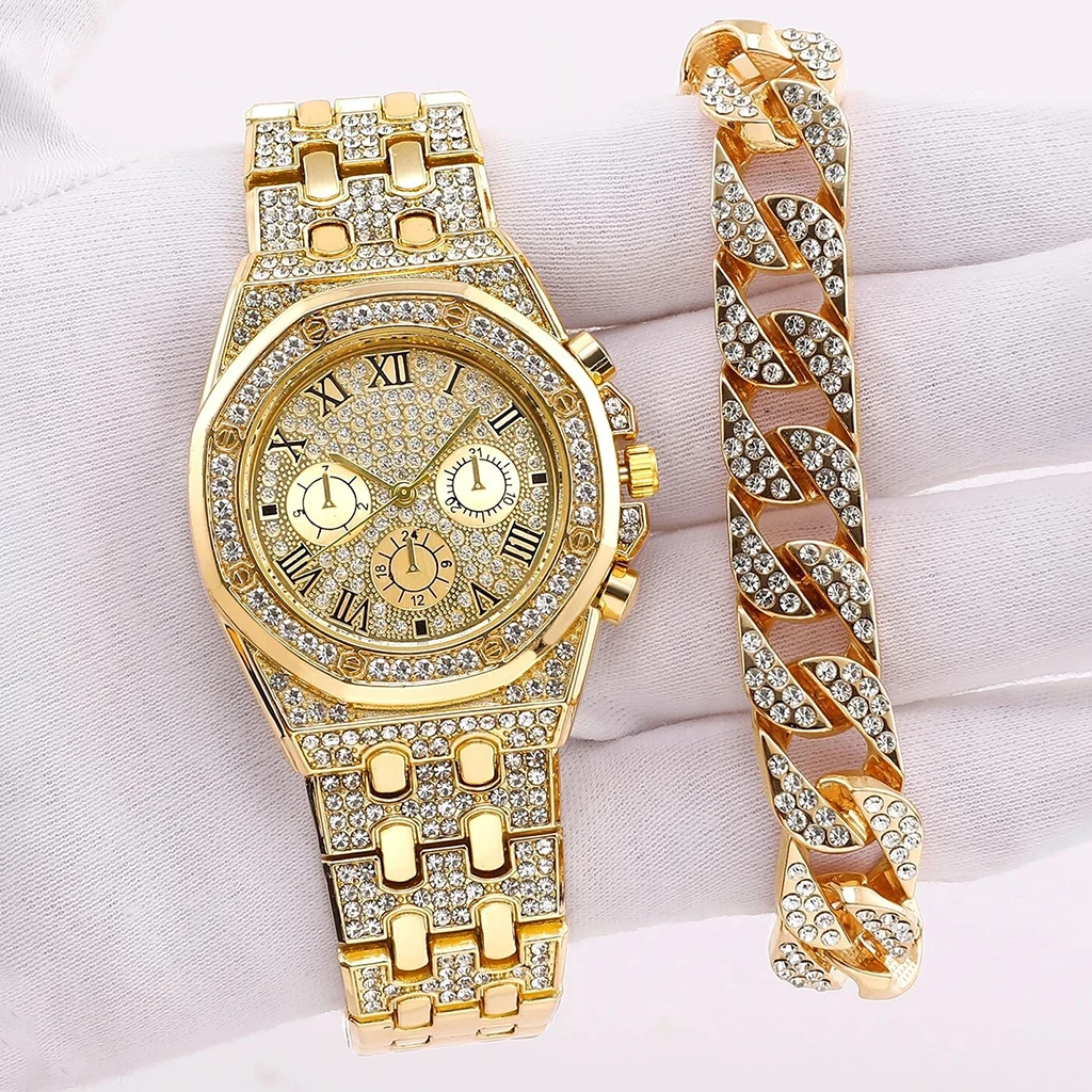 SMVP2PCS Set 2022 Watch For Men Luxury Diamond Quartz Wristwatch Iced Out Watches Men Male Clock Dropshipping relogio masculino
SMVP2PCS Set 2022 Watch For Men Luxury Diamond Quartz Wristwatch Iced Out Watches Men Male Clock Dropshipping relogio masculino