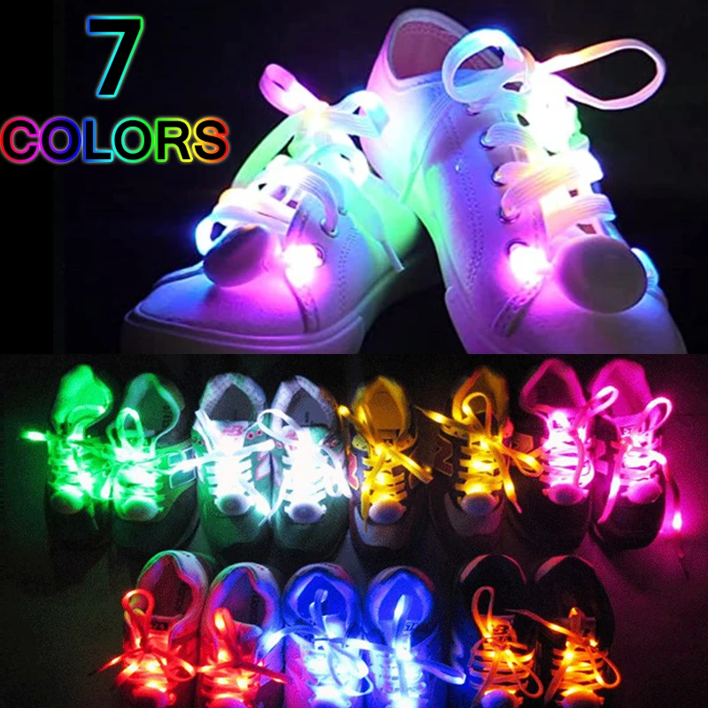 

1Pair Color Fluorescent Luminous Shoelaces Adults Kids Flat Sneakers Canvas Shoe Laces Glowing Shoestrings Reflective Shoelace
