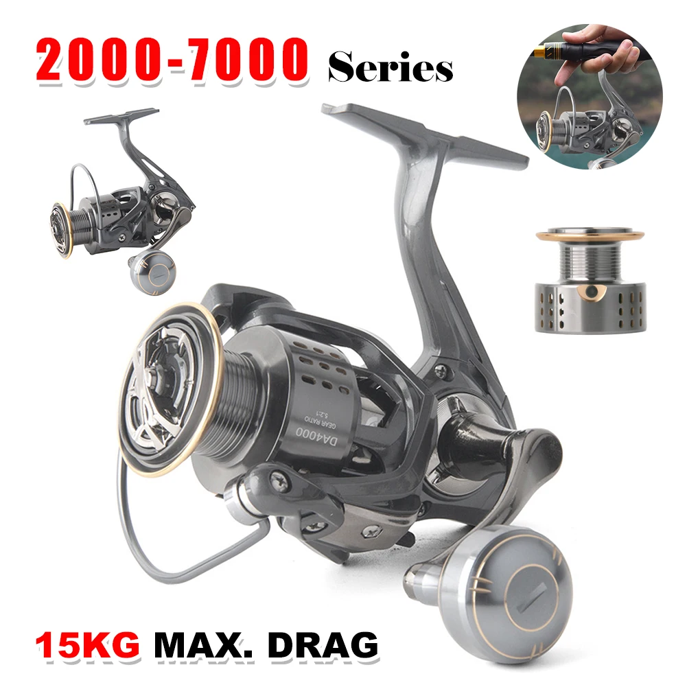 Lightweight Max Drag 15KG Spinning Reel 5.2:1 Gear Ratio Fishing Reel Outdoor Sport Fishing Tool Accessories For Fishing Sport
Lightweight Max Drag 15KG Spinning Reel 5.2:1 Gear Ratio Fishing Reel Outdoor Sport Fishing Tool Accessories For Fishing Sport